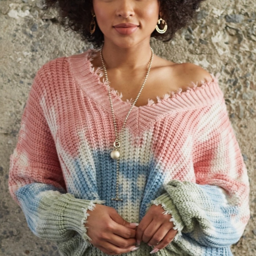 V Neck Loose Fit Sweater